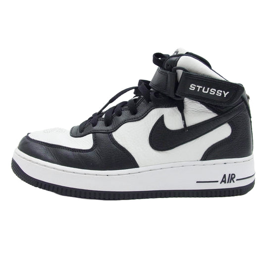 NIKE ナイキ DJ7840-002 × Stussy Air Force 1 Mid ステューシー エアフォース1 ミッド ブラック系 ホワイト系 27cm【中古】