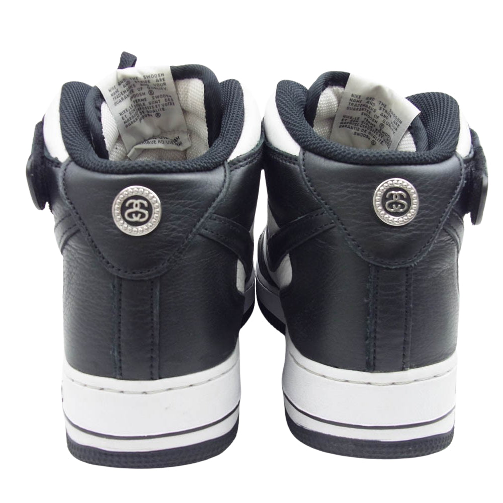 NIKE ナイキ DJ7840-002 × Stussy Air Force 1 Mid ステューシー エアフォース1 ミッド ブラック系 ホワイト系 27cm【中古】