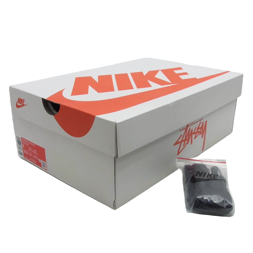 NIKE ナイキ DJ7840-002 × Stussy Air Force 1 Mid ステューシー エアフォース1 ミッド ブラック系 ホワイト系 27cm【中古】