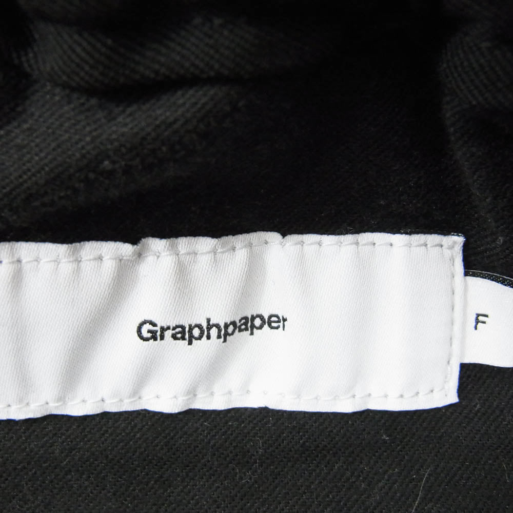 GRAPHPAPER グラフペーパー 18AW GM183-40092B SELVAGE WOOL COOK PANTS シェフ パンツ コックパンツ ブラック系 F【中古】
