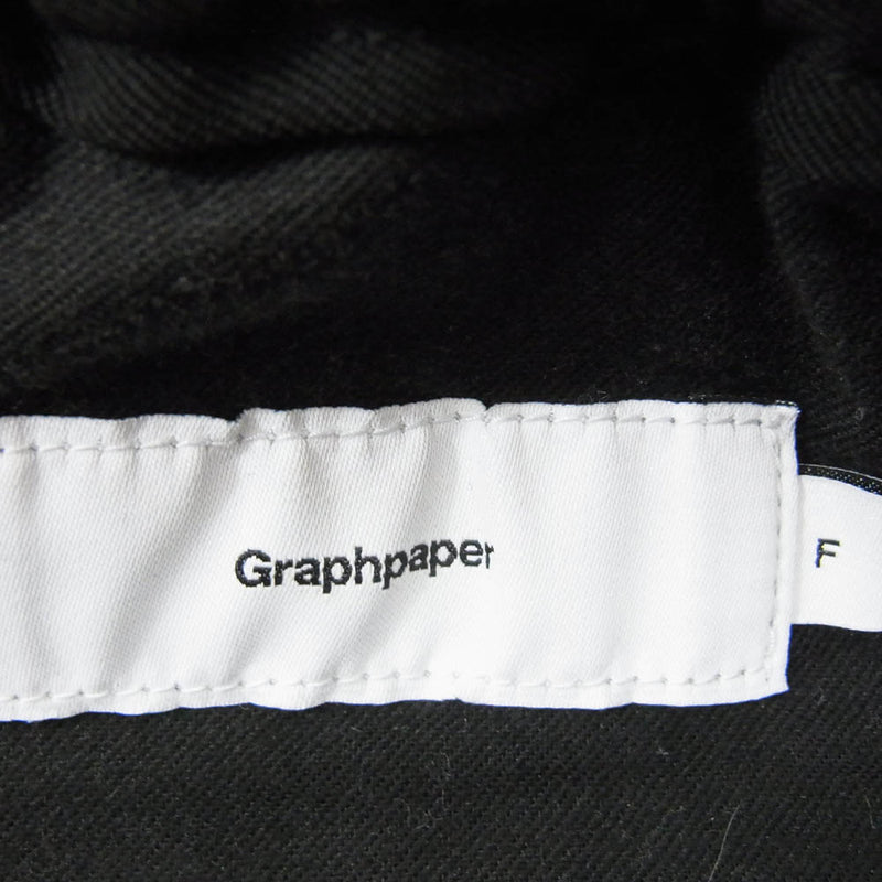 GRAPHPAPER グラフペーパー 18AW GM183-40092B SELVAGE WOOL COOK PANTS シェフ パンツ コックパンツ ブラック系 F【中古】