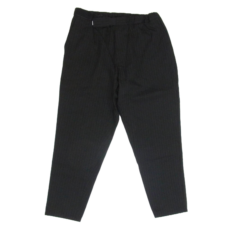 GRAPHPAPER グラフペーパー GM194-40502B SELVAGE WOOL COOK PANTS シェフ パンツ コックパンツ ストライプ ブラック系 F【中古】