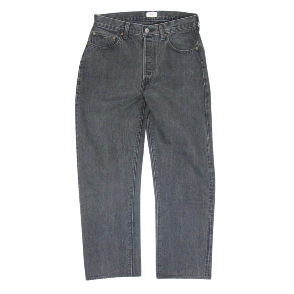 シオタ PTM-1STB 本藍 スビンコットン 13.5oz ストレート デニム パンツ ブラック系 31【中古】