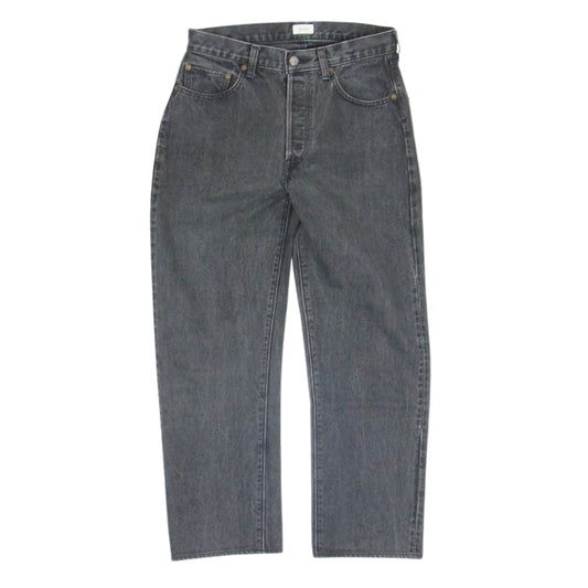 シオタ PTM-1STB 本藍 スビンコットン 13.5oz ストレート デニム パンツ ブラック系 31【中古】