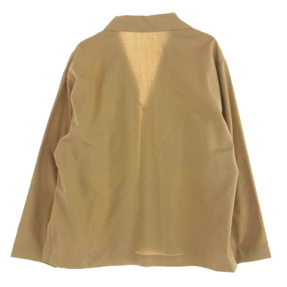 AURALEE オーラリー 19SS A9SB01WT WOOL SILK TROPICAL SHIRTS JACKET ウール トロピカル シャツ ジャケット ライトブラウン系【中古】