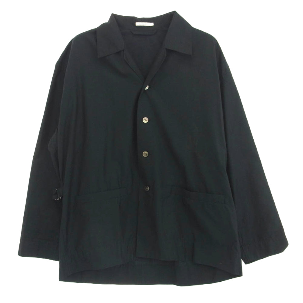 AURALEE オーラリー A7SJ035C FINX SILK CHAMBRAY SHIRTS JACKET フィンクス シルク シャンブレー シャツ ジャケット ブラック系 3【中古】
