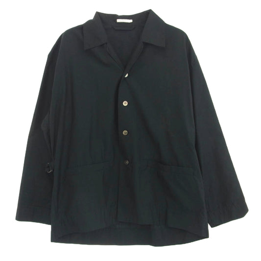 AURALEE オーラリー A7SJ035C FINX SILK CHAMBRAY SHIRTS JACKET フィンクス シルク シャンブレー シャツ ジャケット ブラック系 3【中古】