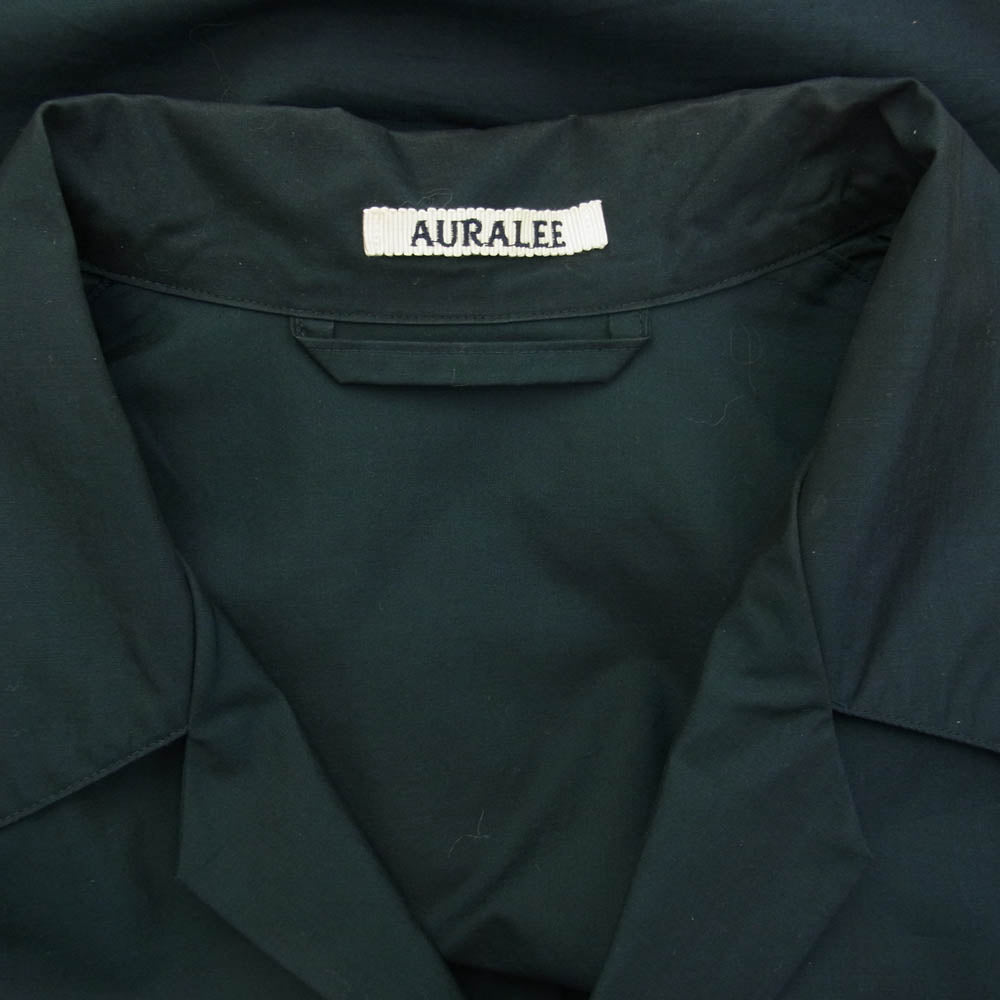 AURALEE オーラリー A7SJ035C FINX SILK CHAMBRAY SHIRTS JACKET フィンクス シルク シャンブレー シャツ ジャケット ブラック系 3【中古】