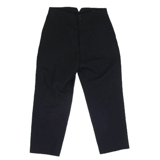 COMOLI コモリ Q03-03007 WOOL SERGE BACK STRAP PANTS ウール サージバックストラップ パンツ ブラック系 2【中古】