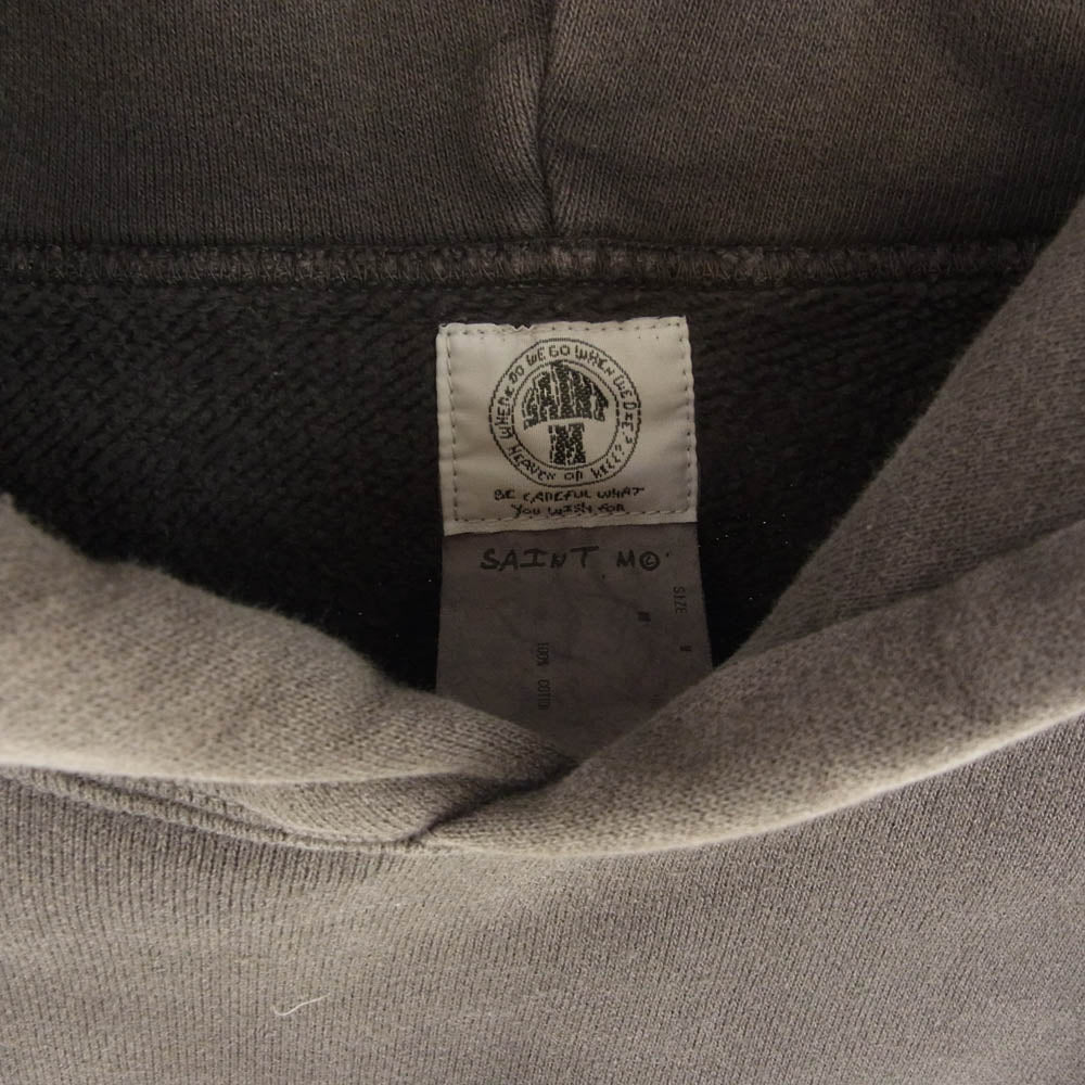 SAINT MICHAEL セントマイケル 21AW SM-A21-0000-036 HOODIE SPANNER フーディー スパナ プルオーバー パーカー グレー系 M【中古】