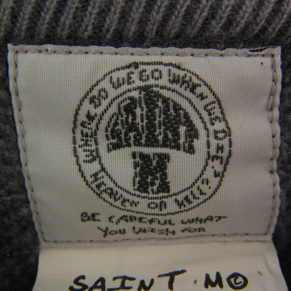SAINT MICHAEL セントマイケル 21SS SM-S21-0000-018 SWEAT SHIRT ヴィンテージ 加工 長袖 スウェット シャツ グレー系 M【中古】