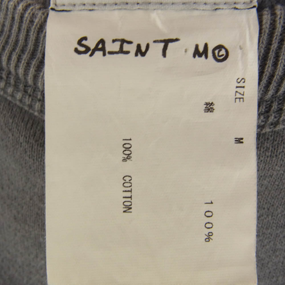 SAINT MICHAEL セントマイケル 21SS SM-S21-0000-018 SWEAT SHIRT ヴィンテージ 加工 長袖 スウェット シャツ グレー系 M【中古】
