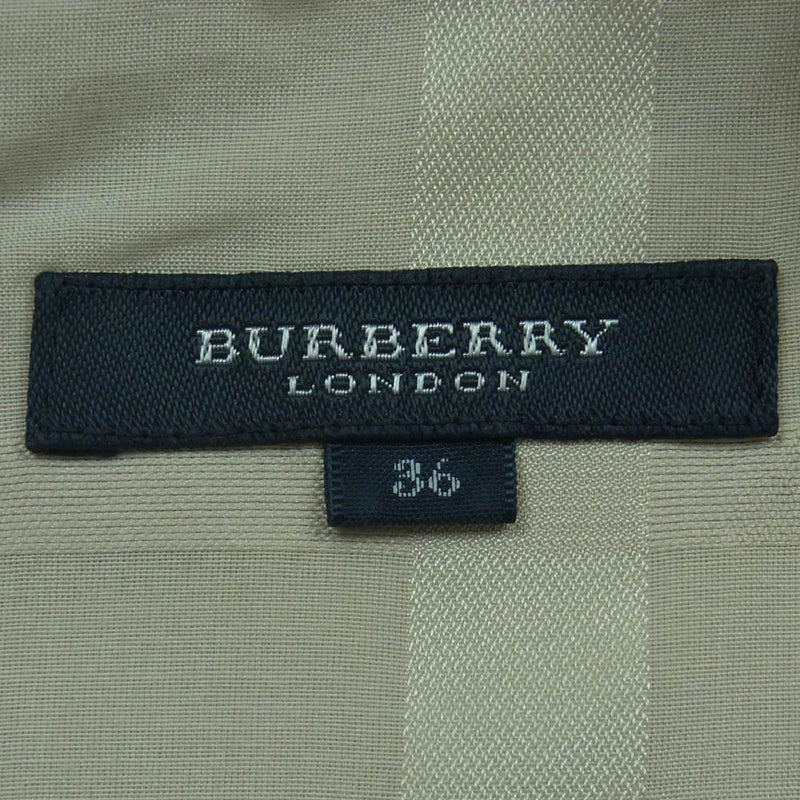 BURBERRY LONDON バーバリー ロンドン B1J11-556-40 チェック柄 ノースリーブ ワンピース ベルト付き ライトベージュ系 36【中古】