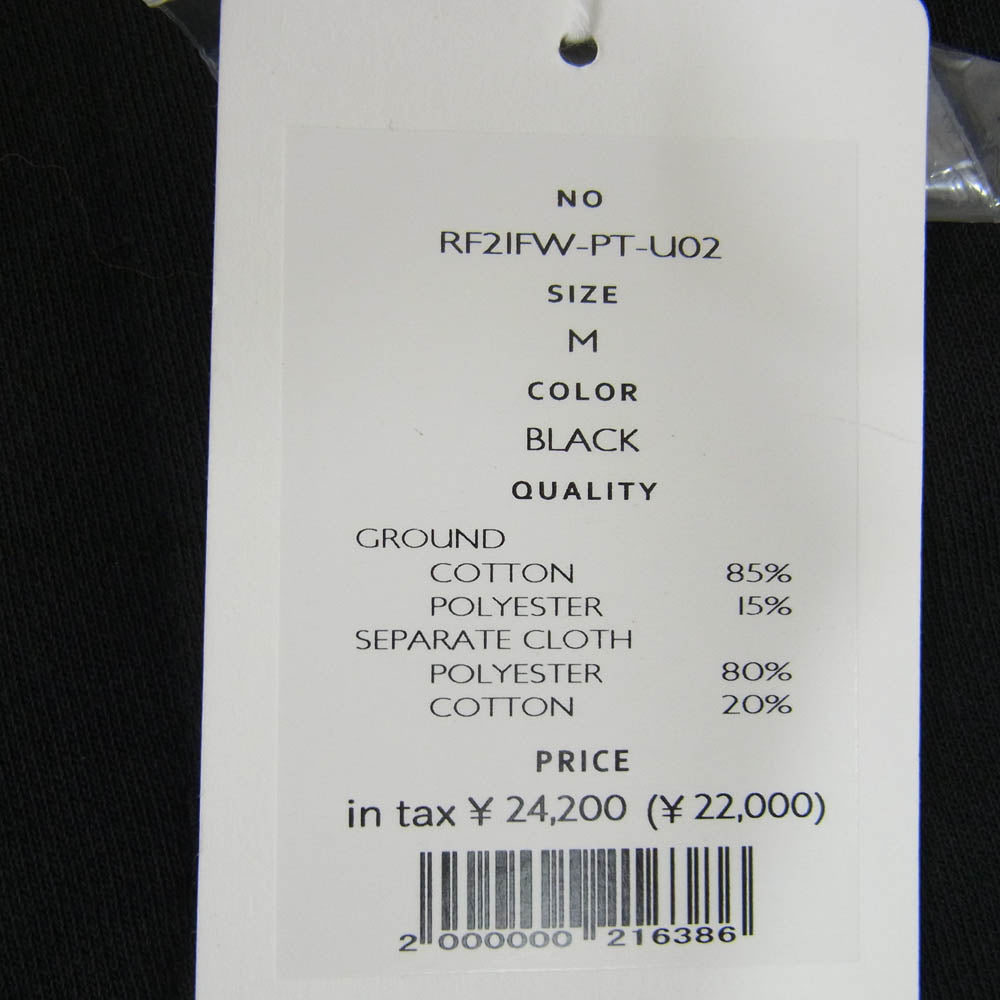 FACETASM ファセッタズム RF21FW-PT-U02 SIDE LINE SWEAT PANTS サイド ライン スウェット パンツ ブラック系 M【極上美品】【中古】