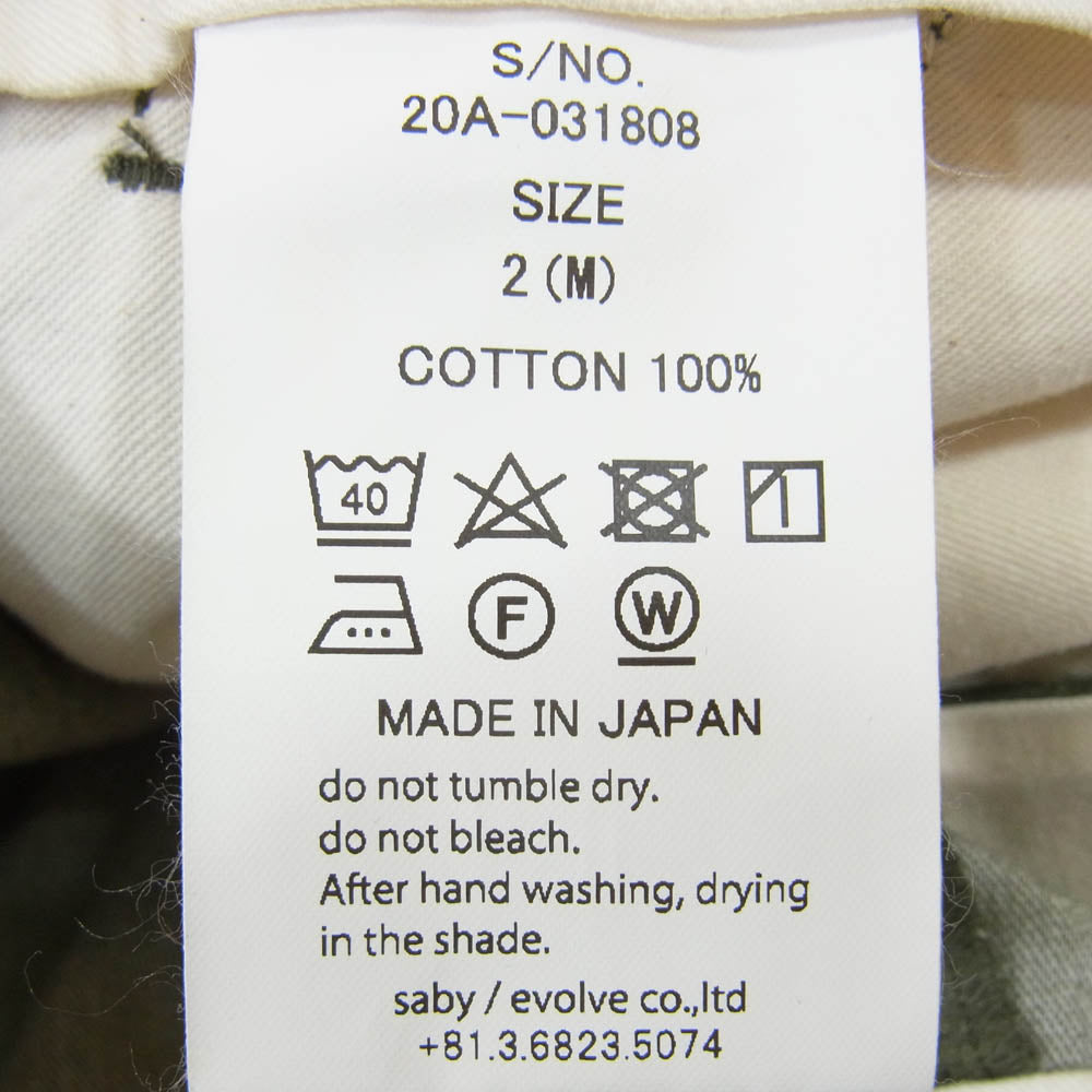 サバイ 20A-031808 TUCK BAGGY タック バギー パンツ カーキ系 M【新古品】【未使用】【中古】