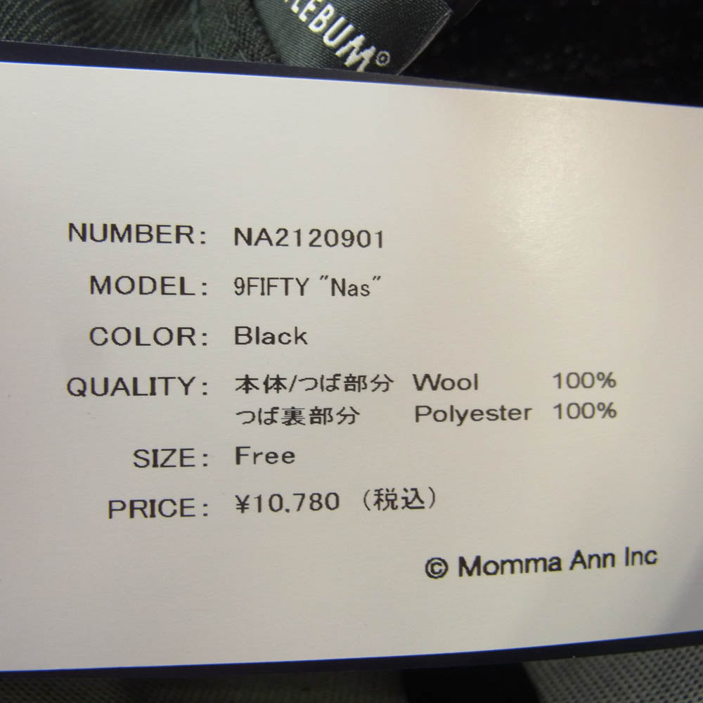 アップルバム 21AW NA2120901 × NAS × NEW ERA ニューエラ キャップ NS ブラック系【極上美品】【中古】