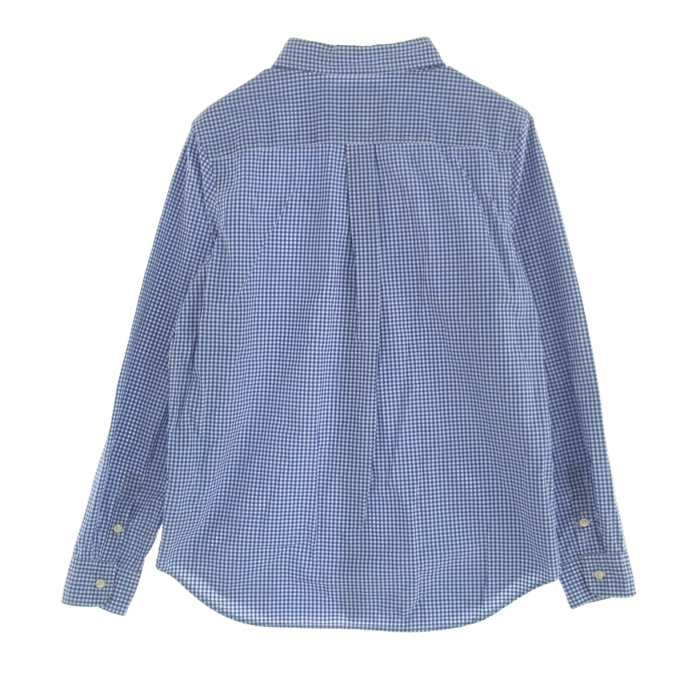 RALPH LAUREN ラルフローレン ギンガムチェック  ボタンダウン 長袖 シャツ ブルー系 XL【中古】