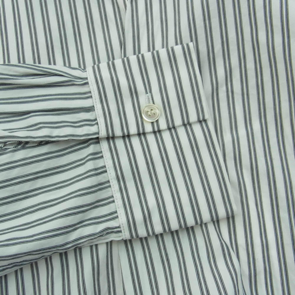 リエス ストライプ スキッパー シャツ ホワイト系【中古】