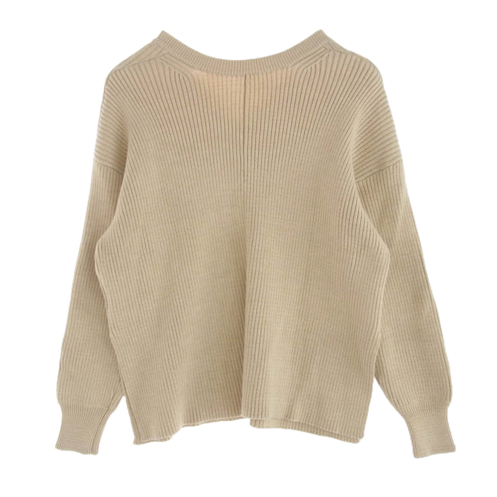 クラネ 12106-2012 MIX COLOR STRING WIDE KNIT TOPS ミックスカラー ストリング ワイド ニット トップス ベージュ系 1【美品】【中古】