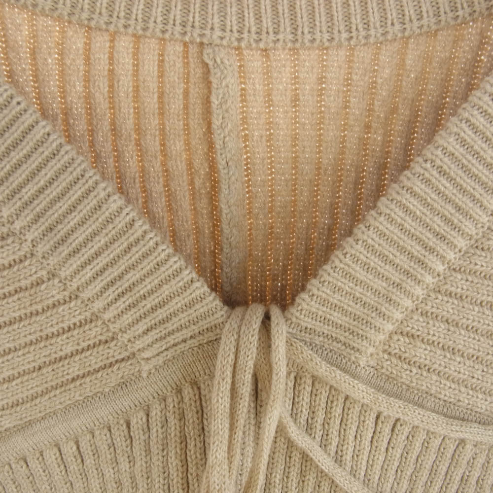 クラネ 12106-2012 MIX COLOR STRING WIDE KNIT TOPS ミックスカラー ストリング ワイド ニット トップス ベージュ系 1【美品】【中古】