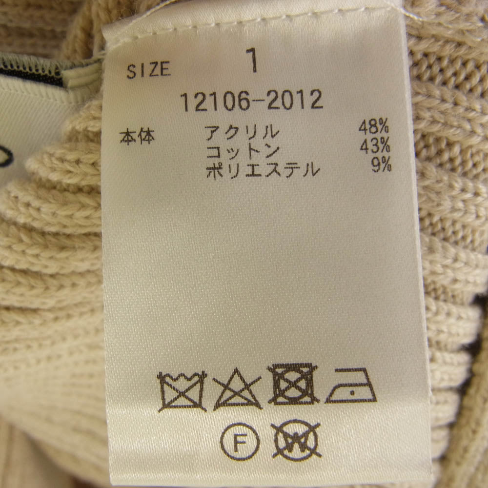 クラネ 12106-2012 MIX COLOR STRING WIDE KNIT TOPS ミックスカラー ストリング ワイド ニット トップス ベージュ系 1【美品】【中古】