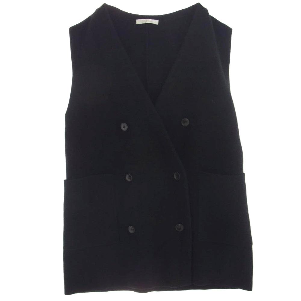Plage プラージュ スーパーファインウール カシミヤ ミラノ リブ ジレ ブラック系 不明【中古】