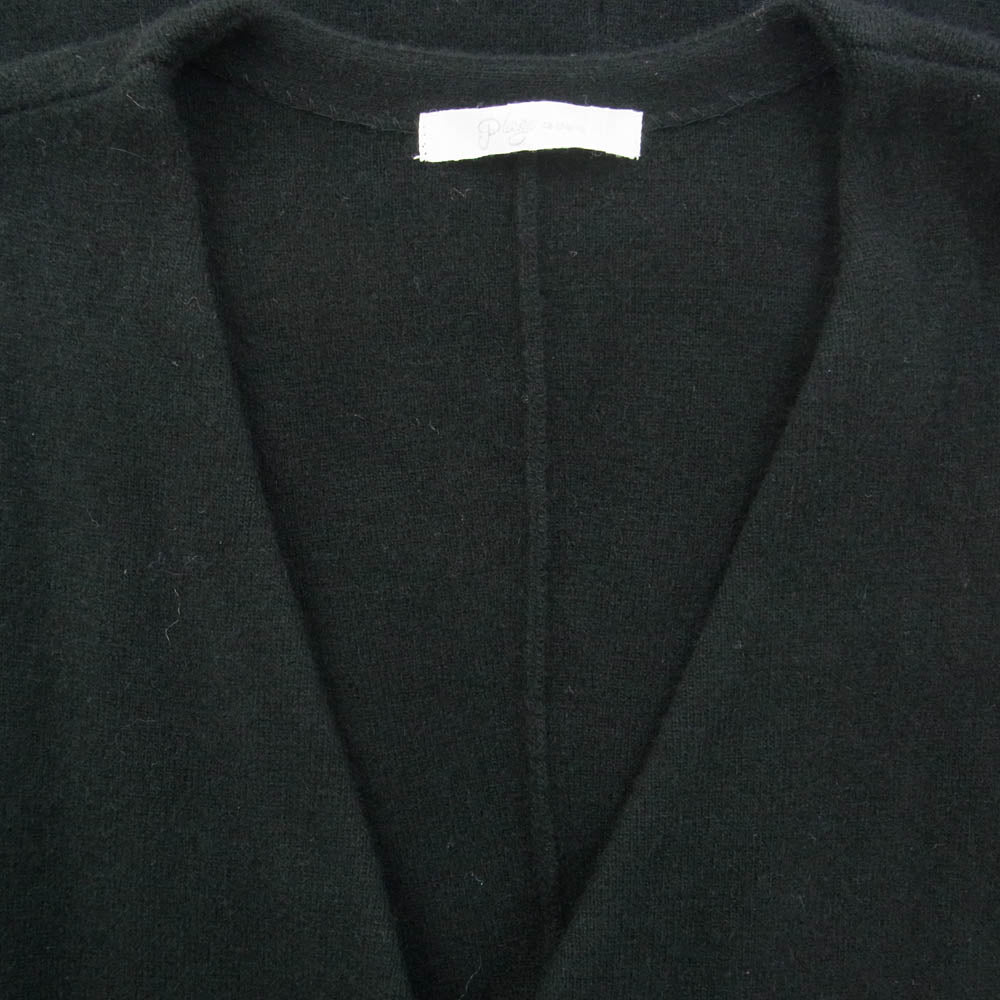 Plage プラージュ スーパーファインウール カシミヤ ミラノ リブ ジレ ブラック系 不明【中古】