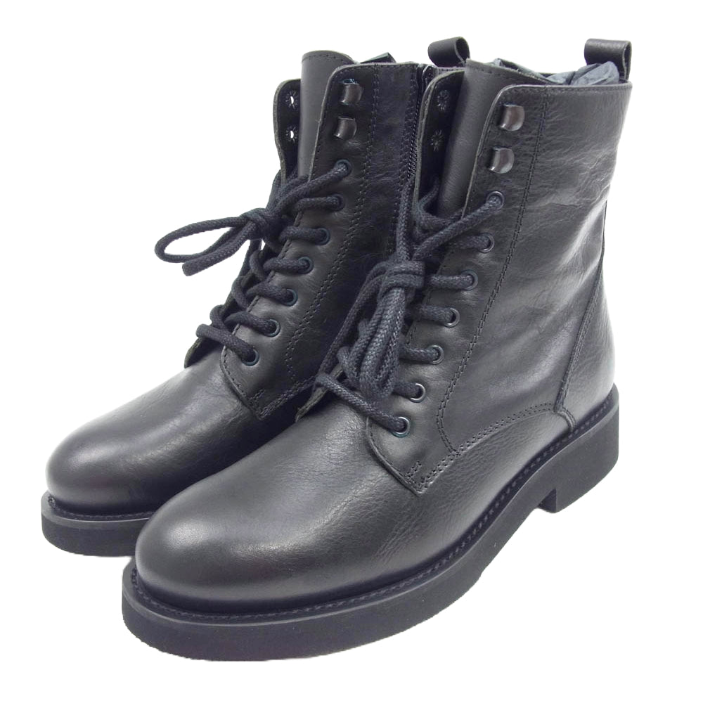 ファビオルスコーニ CLIO250 レザー レースアップ ショート ブーツ ブラック系 36【美品】【中古】