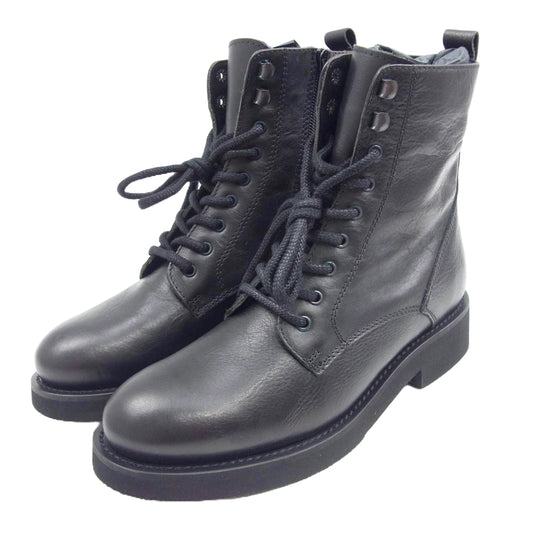 ファビオルスコーニ CLIO250 レザー レースアップ ショート ブーツ ブラック系 36【美品】【中古】