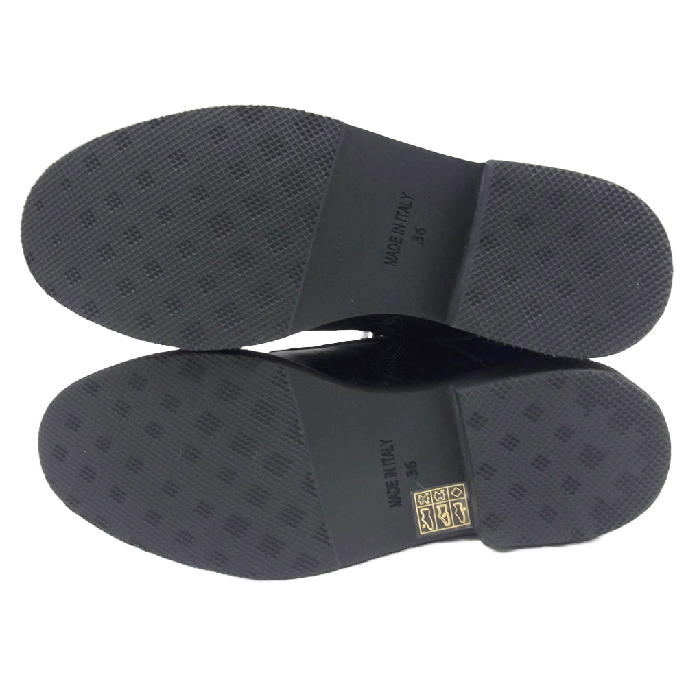 ファビオルスコーニ CLIO250 レザー レースアップ ショート ブーツ ブラック系 36【美品】【中古】