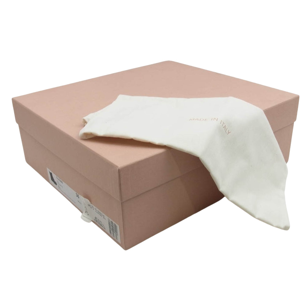 ファビオルスコーニ CLIO250 レザー レースアップ ショート ブーツ ブラック系 36【美品】【中古】