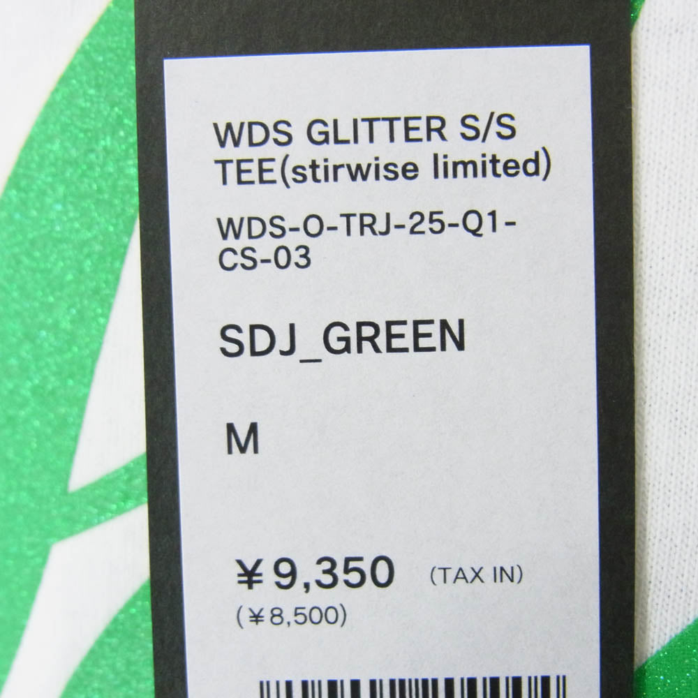 WIND AND SEA ウィンダンシー 24AW WDS-O-TRJ-25-Q1-CS-03 POPUP WDS GLITTER S/S TEE 限定 半袖 ロゴ Ｔシャツ ホワイト系 M【極上美品】【中古】