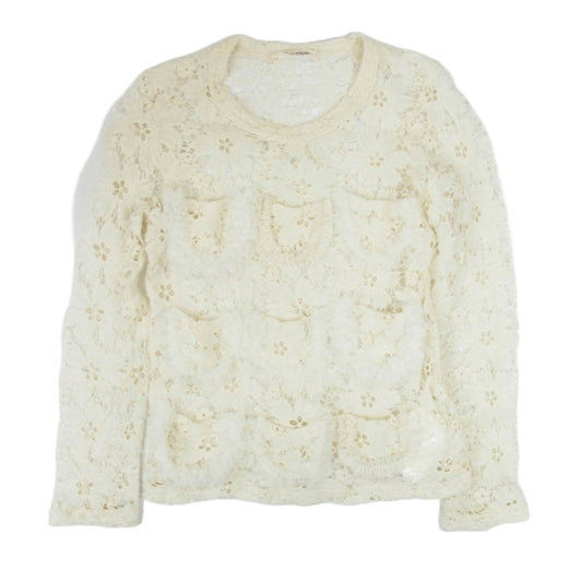 COMME des GARCONS コムデギャルソン GP-T032 フラワー ポケット レース カットソー オフホワイト系 S【中古】