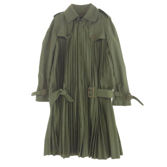 JUNYA WATANABE COMME des GARCONS ジュンヤワタナベコムデギャルソン 16SS JQ-J009 プリーツ トレンチ コート カーキ系 S【中古】