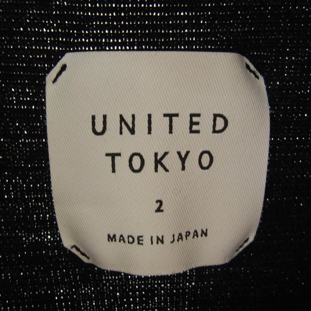 UNITED TOKYO ユナイテッドトウキョウ 407330004 オーバーサイズ ハーフジップ ハイネック ニット セーター プルオーバー ブラック系 2【中古】