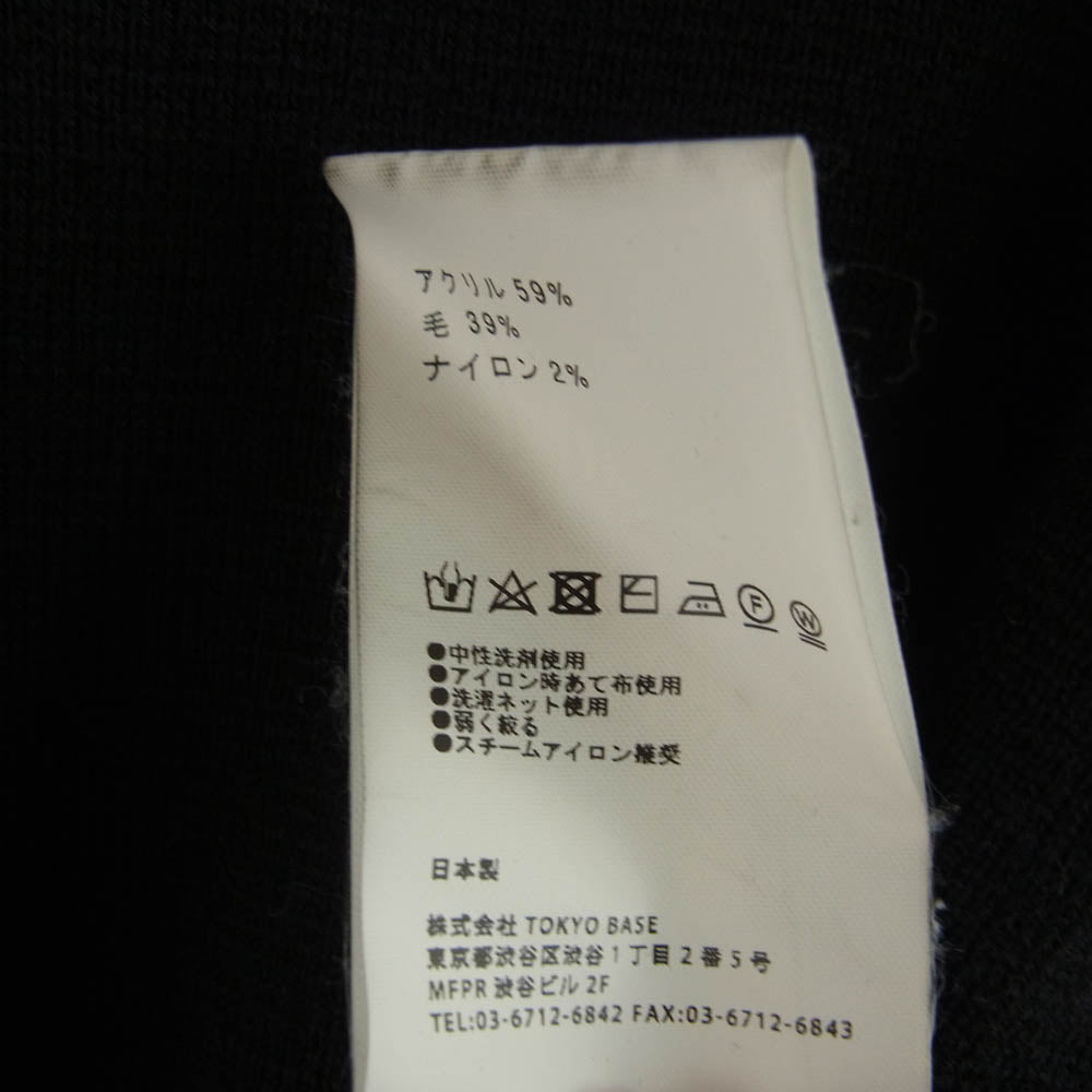UNITED TOKYO ユナイテッドトウキョウ 407330004 オーバーサイズ ハーフジップ ハイネック ニット セーター プルオーバー ブラック系 2【中古】