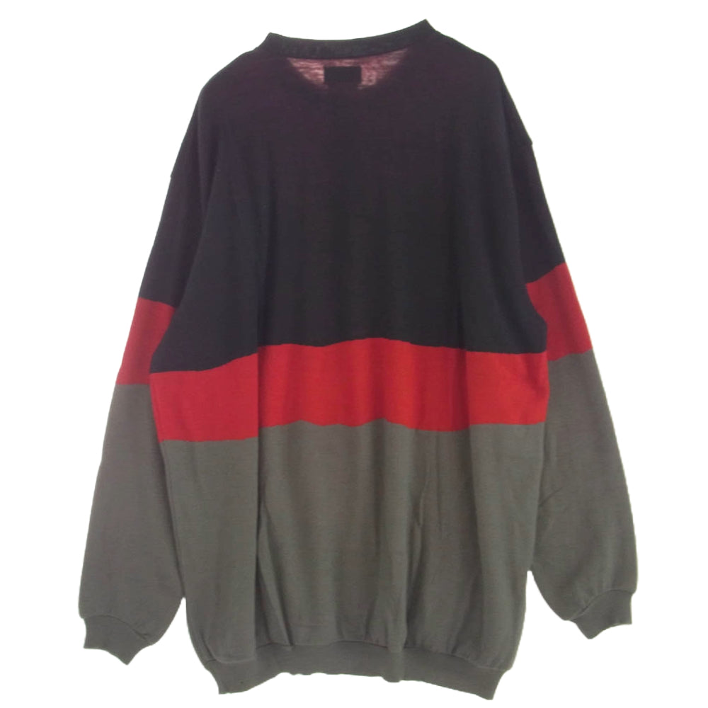 ダブレット 17AW 17AW15KN13-4 SHRUNK OVERSIZED KNITWEAR シュリンク オーバーサイズ ニット セーター グレー系 レッド系 FREE【中古】