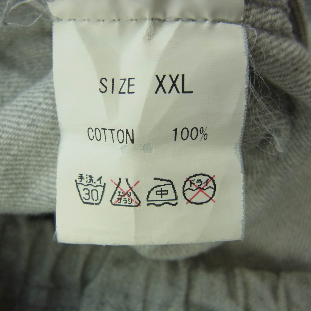 ヒロ KIDILL前身 オーバーサイズ ノースリーブ ダメージ加工 フーディ パーカー グレー系 XXL【中古】