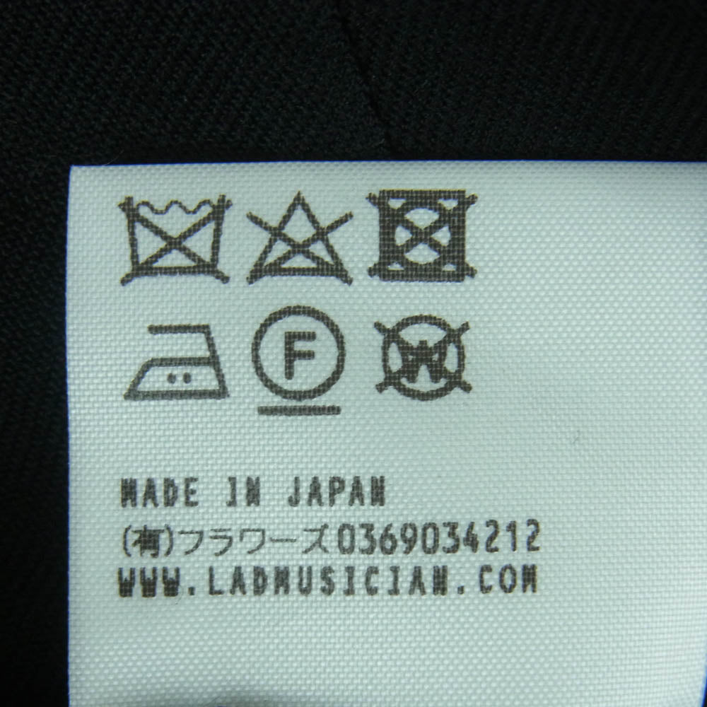 LAD MUSICIAN ラッドミュージシャン 21SS 2121-558 2Tuck Wide Flare Slacks 2タック ワイド フレア スラックス パンツ ブラック系 44【中古】