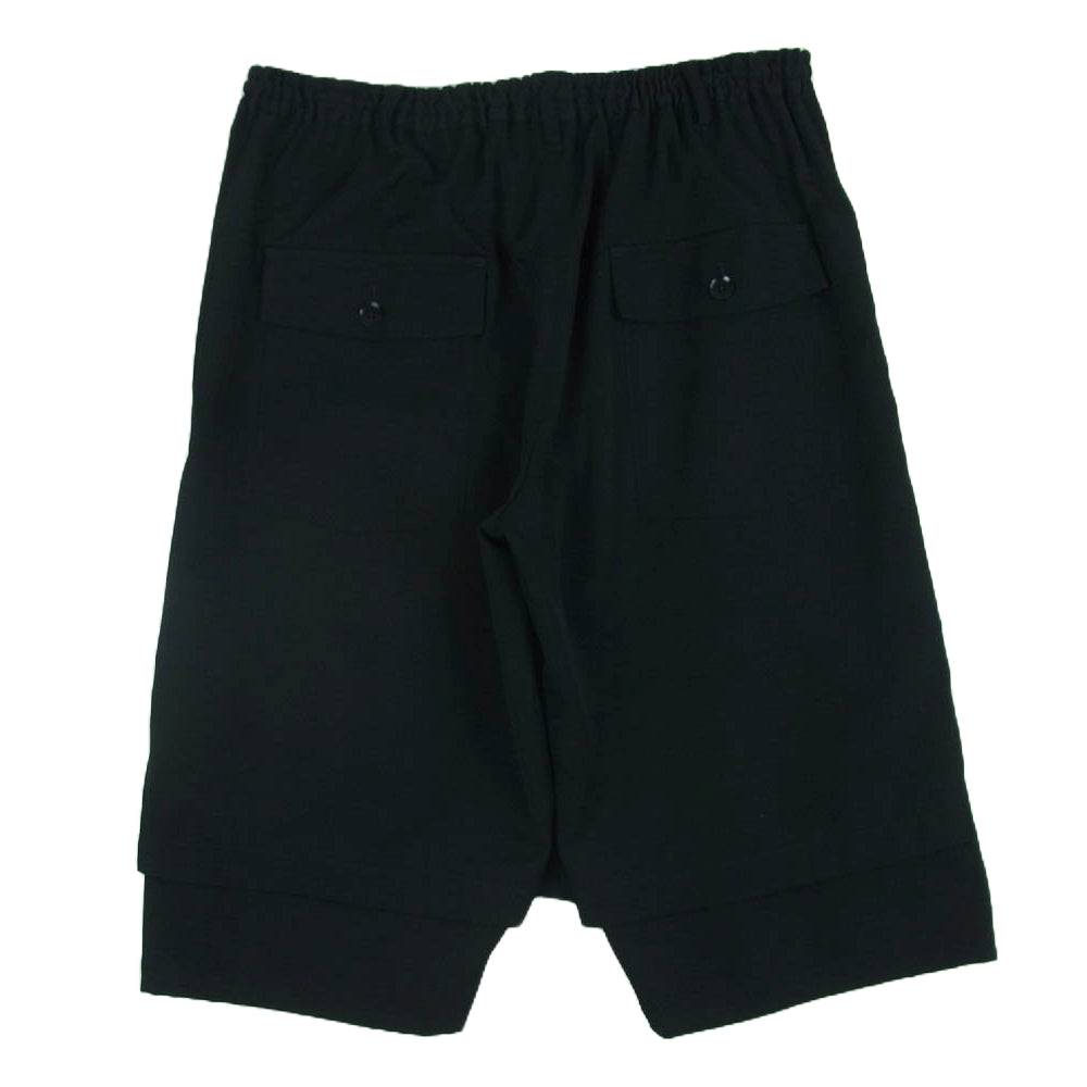 Yohji Yamamoto POUR HOMME ヨウジヤマモトプールオム 22SS HG-P43-100 ウール ギャバジン ラップ パンツ ブラック系 3【中古】