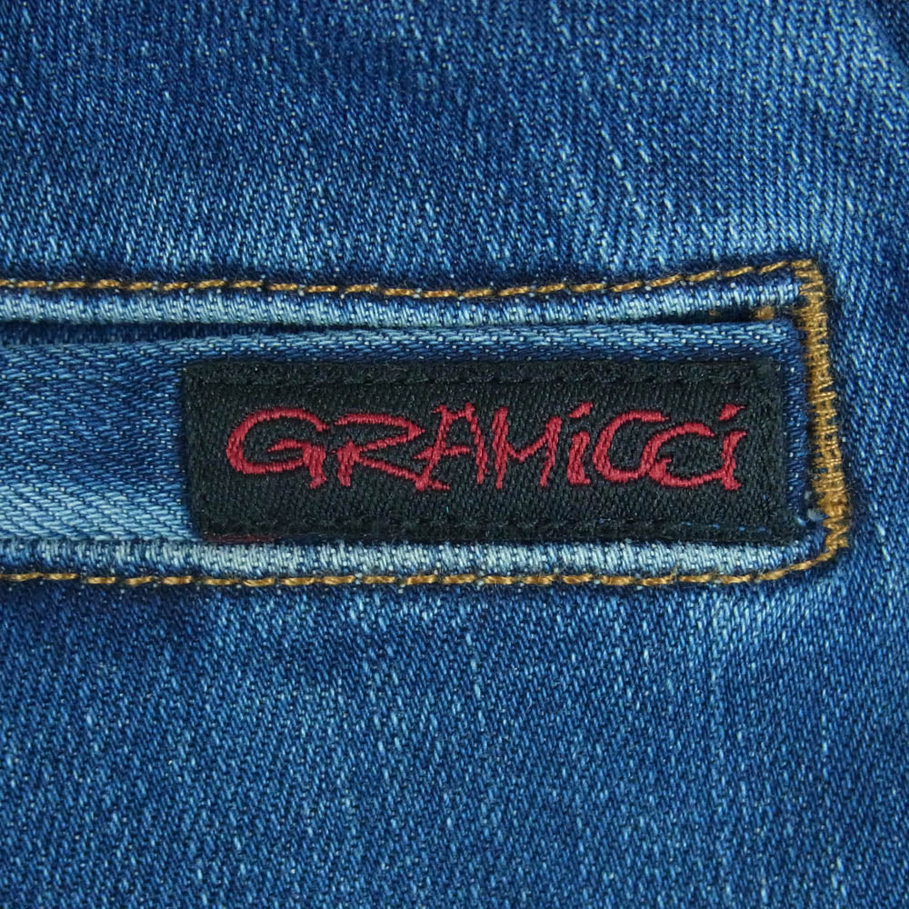 Gramicci グラミチ G3FU-P004 STRETCH DENIM LOOSE TAPERED PANT ルーズ テーパード ストレート デニム パンツ インディゴブルー系 M【中古】