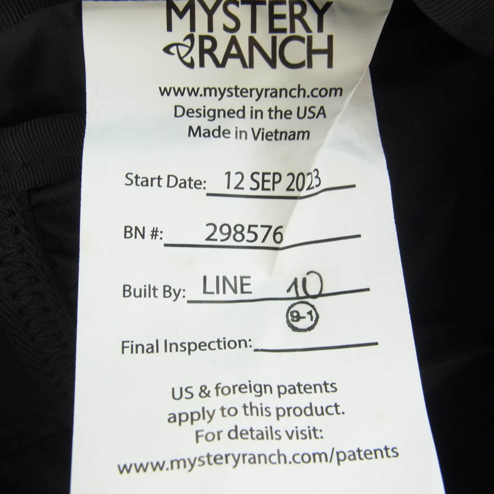 MYSTERY RANCH ミステリーランチ 298576 Gallagator 20 リュックサック バックパック ブラック系【中古】