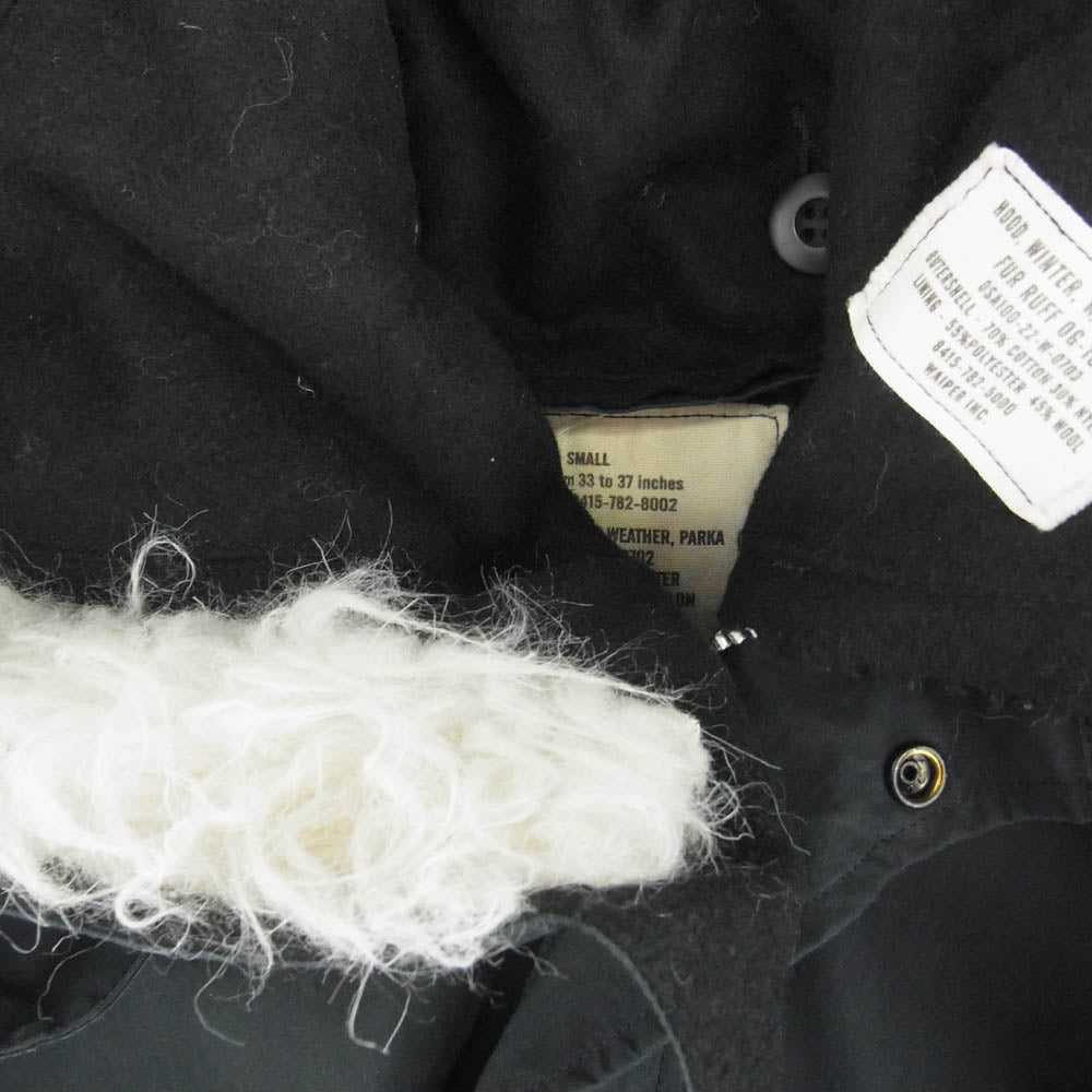 WAIPER ワイパー WP1004 M-65 FISHTAIL PARKA FULL SET フィッシュテールパーカー レプリカ キルティング ライナー ブラック系 S【中古】