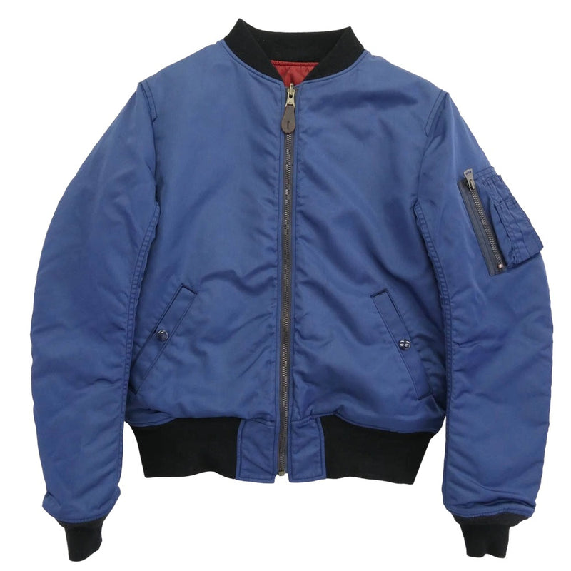 BLUE BLUE ブルーブルー 700059-002 JK1696 INDIGO DYE 裏地赤キルティング インディゴ染め MA-1 ブルゾン フライトジャケット ブルー系 1【中古】