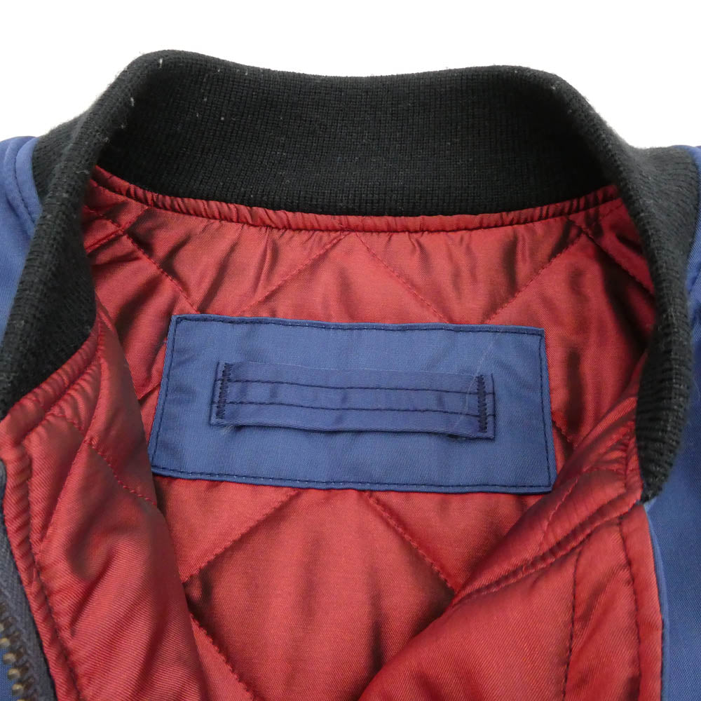 BLUE BLUE ブルーブルー 700059-002 JK1696 INDIGO DYE 裏地赤キルティング インディゴ染め MA-1 ブルゾン フライトジャケット ブルー系 1【中古】