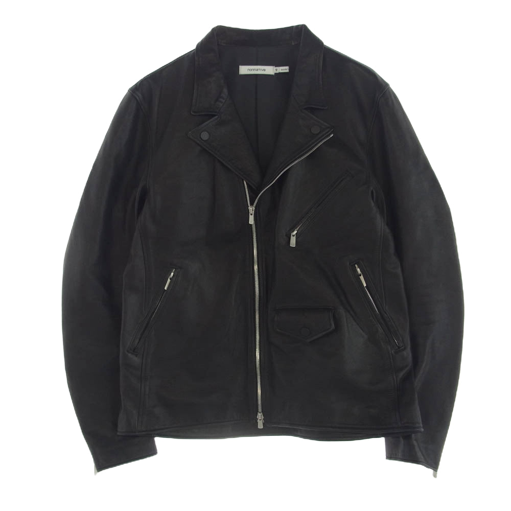 nonnative ノンネイティブ NN-J2816 RIDER BLOUSON COW LEATHER カウレザー ダブル ライダース ブルゾン ジャケット ブラック系 3【中古】