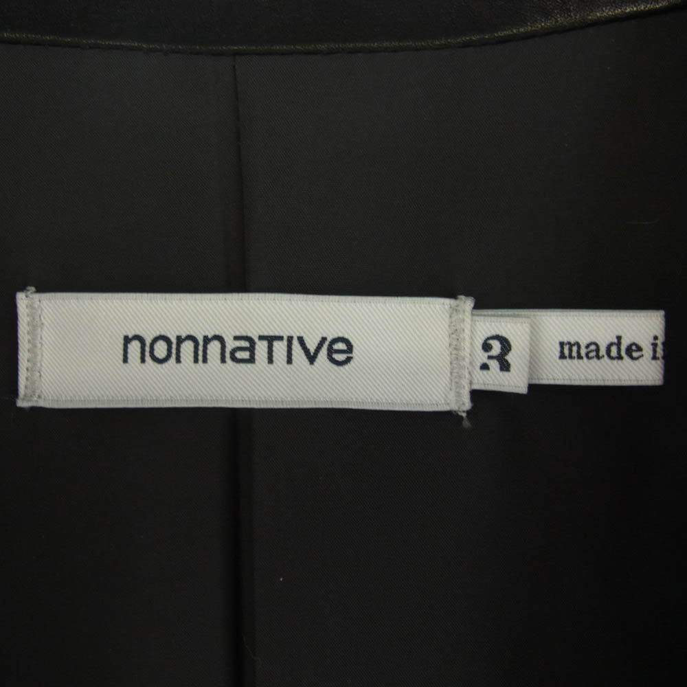nonnative ノンネイティブ NN-J2816 RIDER BLOUSON COW LEATHER カウレザー ダブル ライダース ブルゾン ジャケット ブラック系 3【中古】