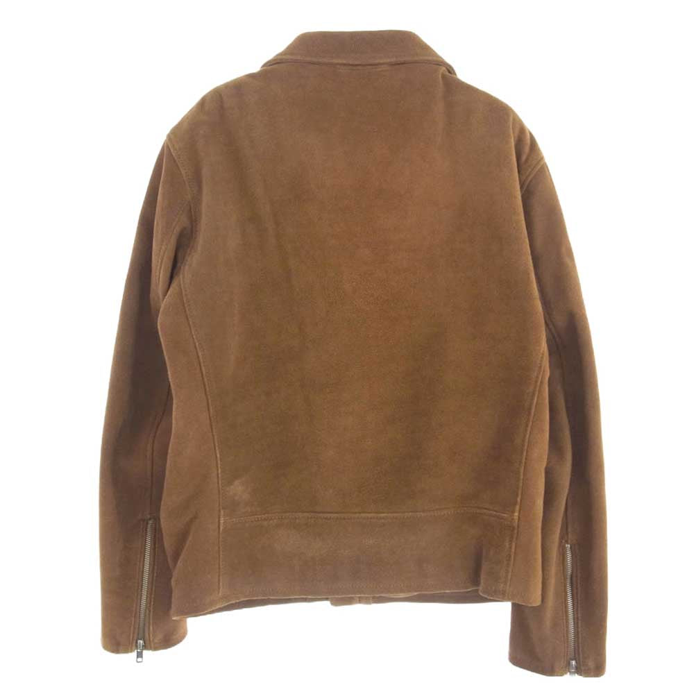STANDARD CALIFORNIA スタンダードカリフォルニア Cow Suede Double Riders Jacket スエード レザー ダブル ライダース ジャケット ブラウン系 L【中古】