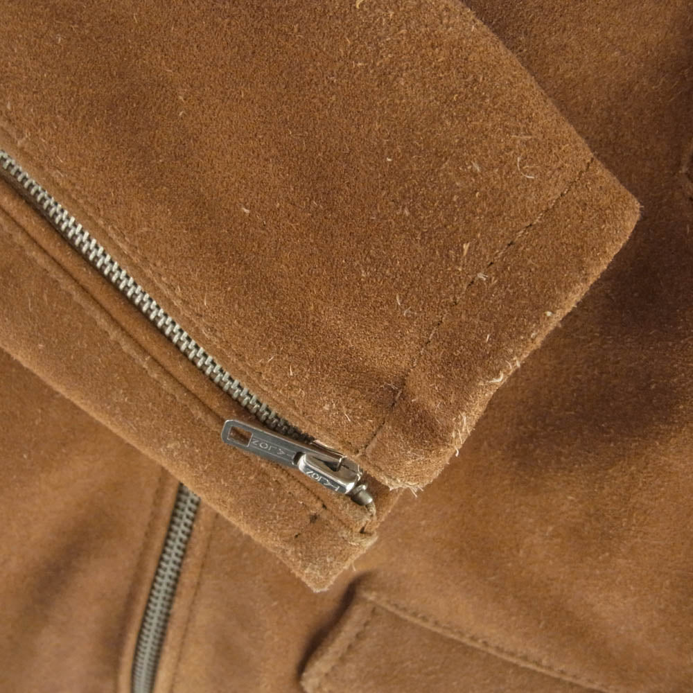 STANDARD CALIFORNIA スタンダードカリフォルニア Cow Suede Double Riders Jacket スエード レザー ダブル ライダース ジャケット ブラウン系 L【中古】