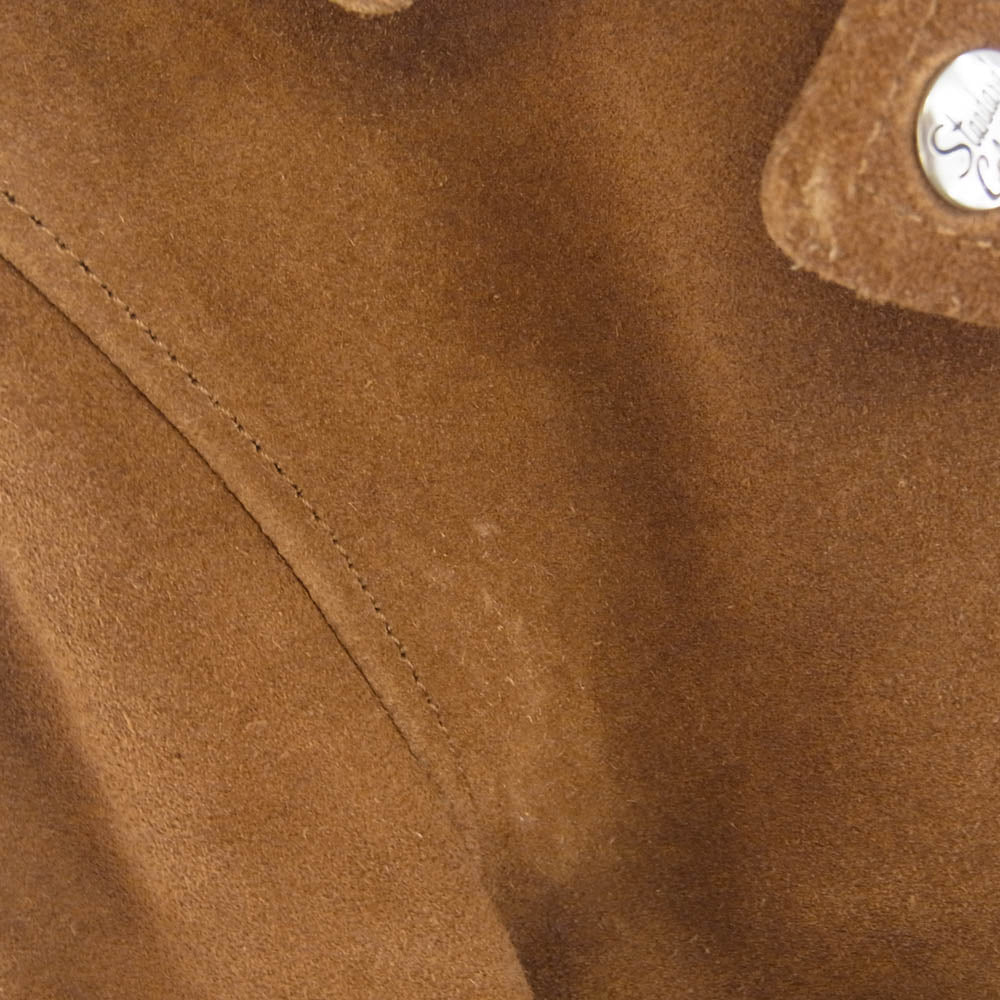 STANDARD CALIFORNIA スタンダードカリフォルニア Cow Suede Double Riders Jacket スエード レザー ダブル ライダース ジャケット ブラウン系 L【中古】